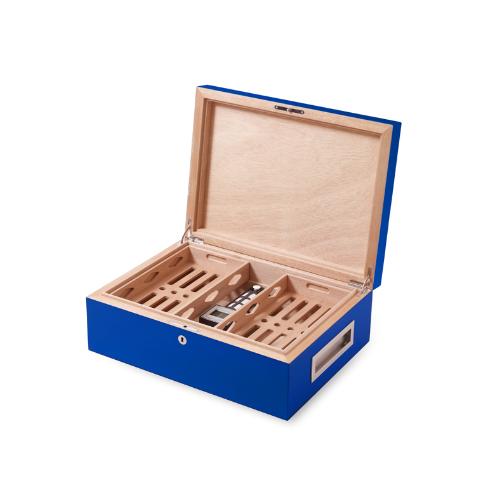 Villa Spa Cigar Humidor - up to 200 Cigar Capacity - Dark Blue