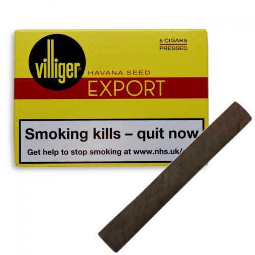 Villiger Export Pressed Cigar - Pack of 5 + 1 Single Cigar (6 Cigars)