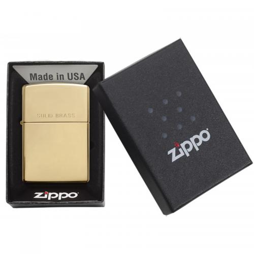 Zippo - High Polish Solid Brass Lid - Windproof Lighter