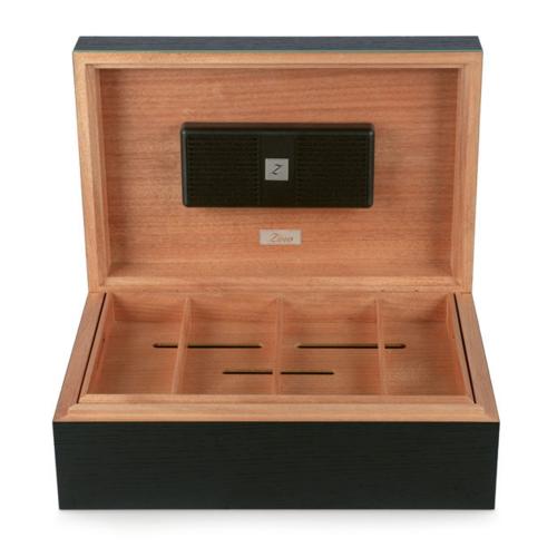 Zino Z80 Humidor - Black Oak and Green - 80 Cigar Capacity