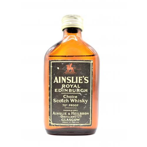Ainslies Royal Edinburgh 70s Vintage Whisky Miniature - 5cl 70 Proof