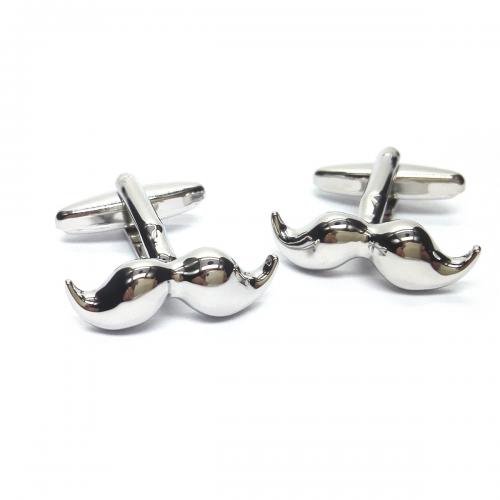 Silver Moustache Cufflinks