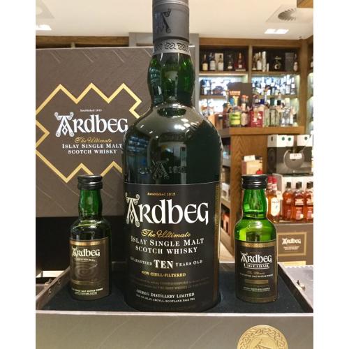 Ardbeg Exploration Gift Pack - 70cl Bottle Plus 2x5cl