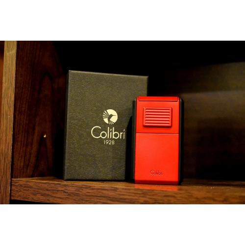 UNBOXED - Colibri Astoria Triple Jet Flame Lighter - Red and Black (End of Line)