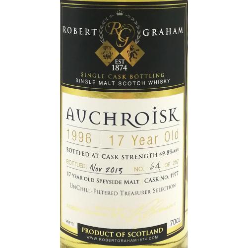 Auchroisk 17 year old 1996 (Bottled 2013) Robert Graham - 49.8% 70cl