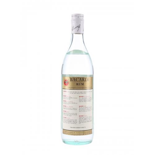 Bacardi Carta Blanca Bottled 1970s - 40% 75.7%
