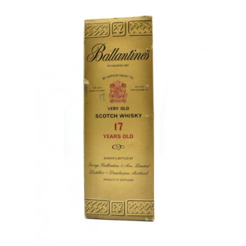 Ballantines 17 year old Very Old 1960s Gold Presentation Box - 43% 75cl