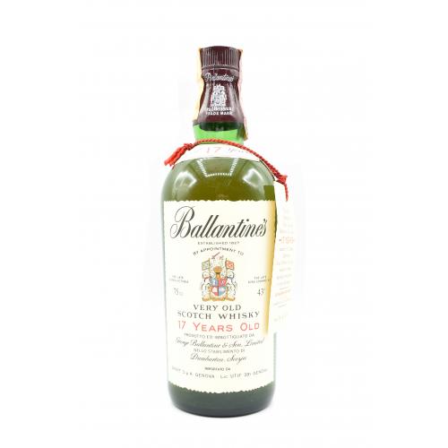 Ballantines 17 year old Very Old 1960s Gold Presentation Box - 43% 75cl