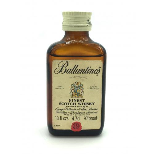 Ballantines Finest Scotch Whisky Miniature - 1 2/3 FL.OZ 70 Proof 