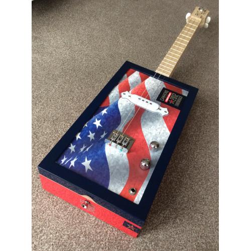 Handcrafted Camacho Liberty Series Throwback 2012 Cigar Box Guitar