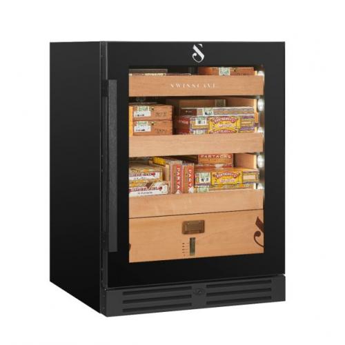 Swisscave Premium Cigar Cabinet Black Climate Controlled Humidor - 900 Capacity
