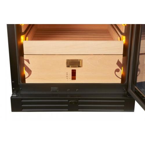Swisscave Premium Cigar Cabinet Black Climate Controlled Humidor - 2800 Capacity