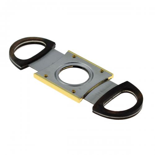 Sikarlan Double Blade Guillotine Cigar Cutter - Black and Gold