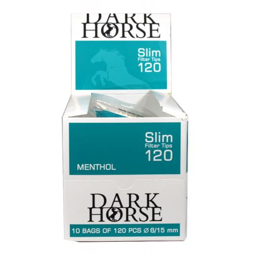 Dark Horse Slim Menthol 6mm Filter Tips (120) 10 Bags