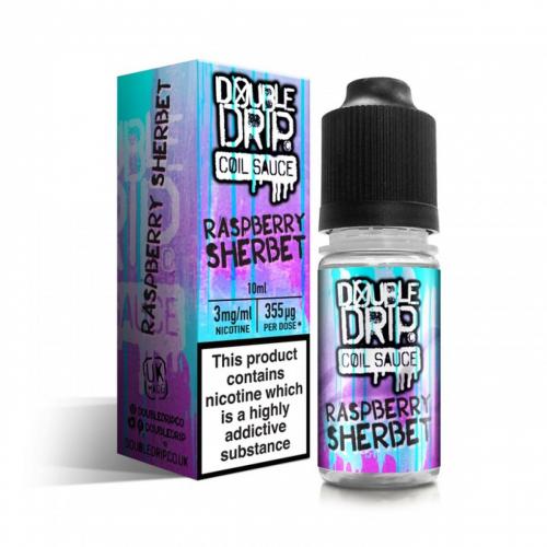 Double Drip Raspberry Sherbet Vape E- Liquid 10ml 3mg