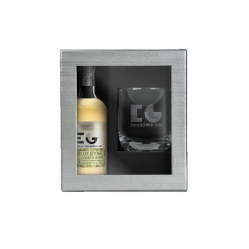 Edinburgh Gin Elderflower Liqueur 20cl with Glass Gift Set