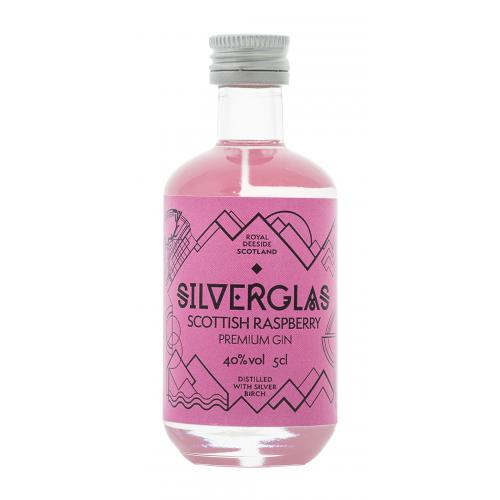 Esker Silverglas Scottish Raspberry Gin Miniature - 40% 5cl