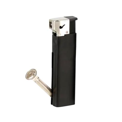 Cool Piezo Genie Soft Flame Pipe Lighter With Tamper - Black (End of Line)