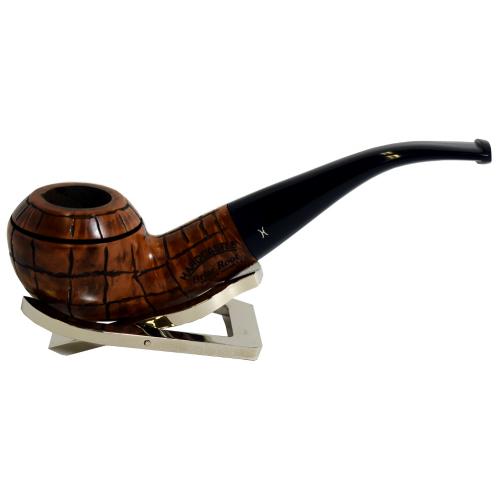 Hardcastle Briar Root 140 Smooth Rustic Checkerboard Fishtail Bent Pipe (H0020)