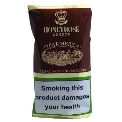 Honeyrose Farmers Mixture Herbal Smoking Tobacco (Tobacco free) 50g Pouch