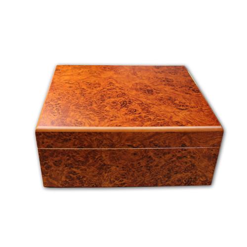 Budget Dark Burl Humidor - 25 Cigar Capacity