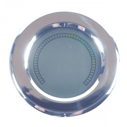Chrome 65 mm Diameter Magnetic Digital Hygrometer