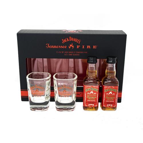 Jack Daniels Tennessee Fire 2x5cl Shot Glasses Pack