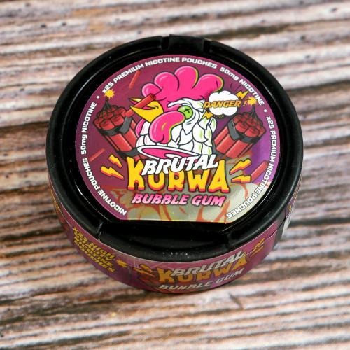 Kurwa Nicopods 50mg Nicotine Pouches - Bubble Gum - 1 Tin