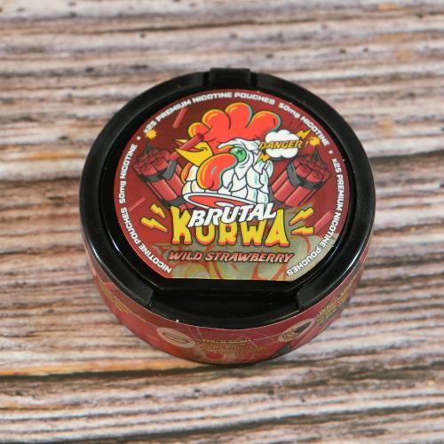 Kurwa Nicopods 50mg Nicotine Pouches -  Wild Strawberry - 1 Tin