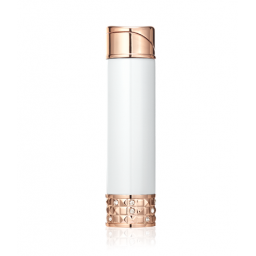 Colibri Allure Ladies Soft Flame Lighter - White & Rose