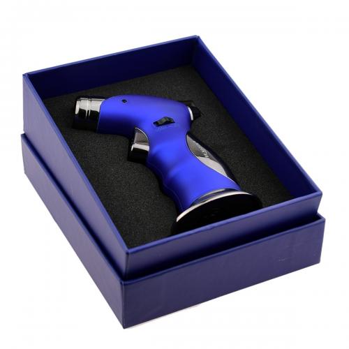 SM Jet Table Lighter with Cigar Punch - Blue