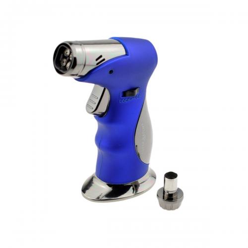 SM Jet Table Lighter with Cigar Punch - Blue