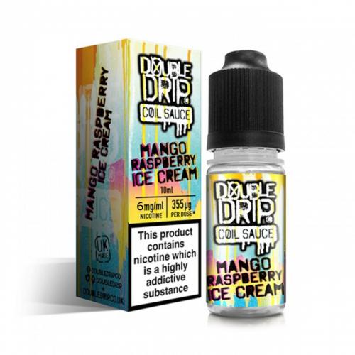 Double Drip Mango Raspberry Ice Cream Vape E- Liquid 10ml 6mg