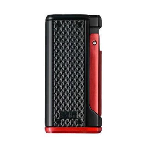 Colibri Monza III - Triple Jet Cigar Lighter Black & Anodized Red (End of Line)
