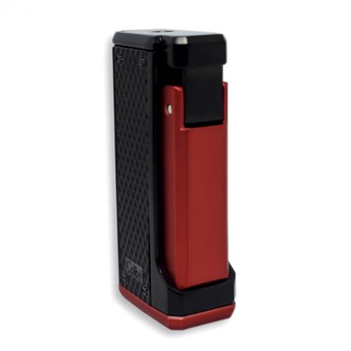 Colibri Monza III - Triple Jet Cigar Lighter Black & Anodized Red (End of Line)