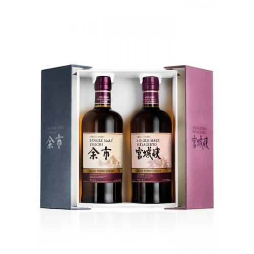 Nikka Yoichi & Miyagikyo Rum Finish Twin Pack
