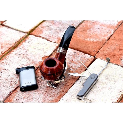 Colibri Pacific Soft Flame Lighter & Sherlock Pipe Tool - Gunmetal & Black