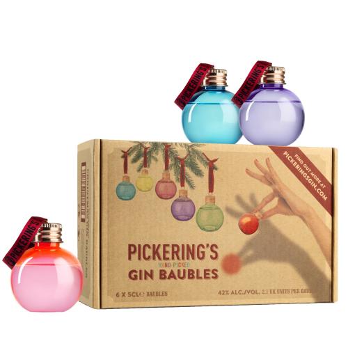 Pickerings Gin Baubles - 6x5cl Set