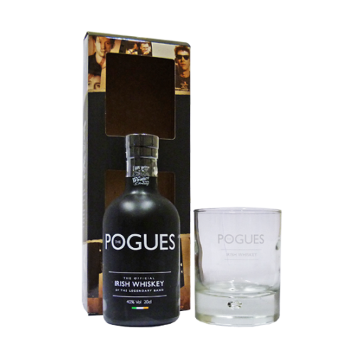 Pogues Irish Whiskey Gift Pack - 20cl Bottle with Glass