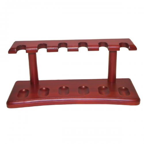 Cherry Wood Pipe Rack - Holds 6 Pipes