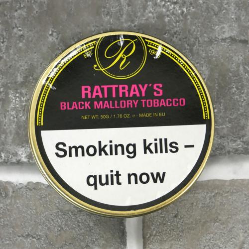 Rattrays Black Mallory Pipe Tobacco 50g Tin