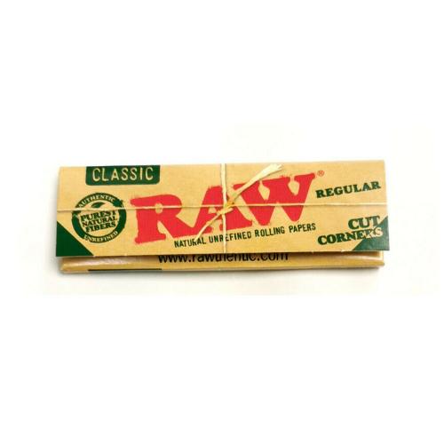 RAW Classic Cut Corners Regular Rolling Papers 1 Pack Special Edition