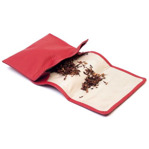 Savinelli Roll Up Leather Tobacco Pouch - Red