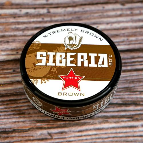 Discounted - Siberia -80 Degrees Brown Portion Chewing Tobacco Bag - 1 Tin