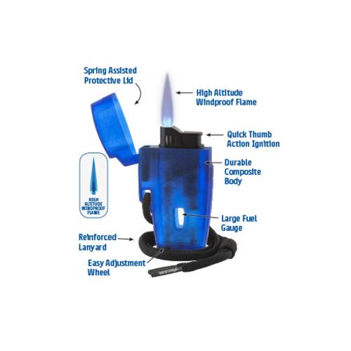 Xikar Stratosphere II Single Jet High Altitude Lighter - Blue