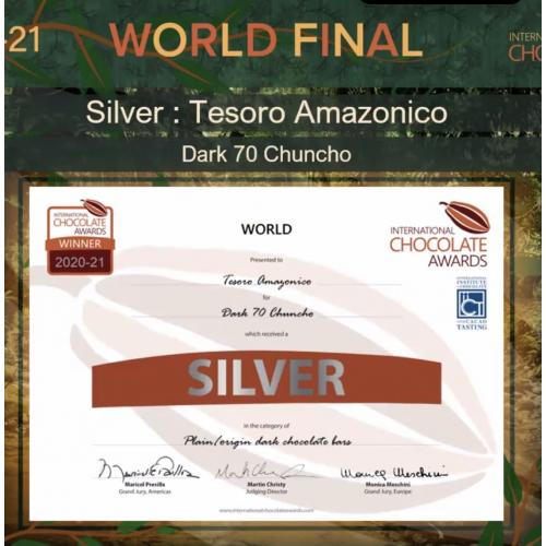Tesoro Amazonico Cuzco 70% Dark Single Origin Peruvian Chocolate
