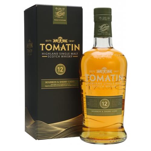 Tomatin 12 Year Old Bourbon & Sherry Cask Finish - 70cl 43%