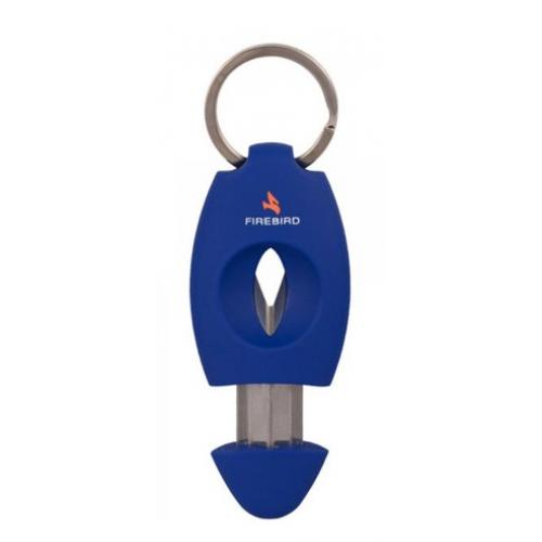 Colibri Firebird Viper V Cut Keyring Cigar Cutter - Blue