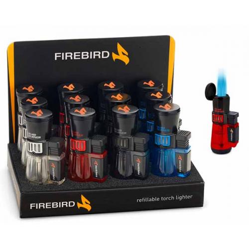 Colibri Firebird Qu4d Burner Jet Flame Lighter - Clear