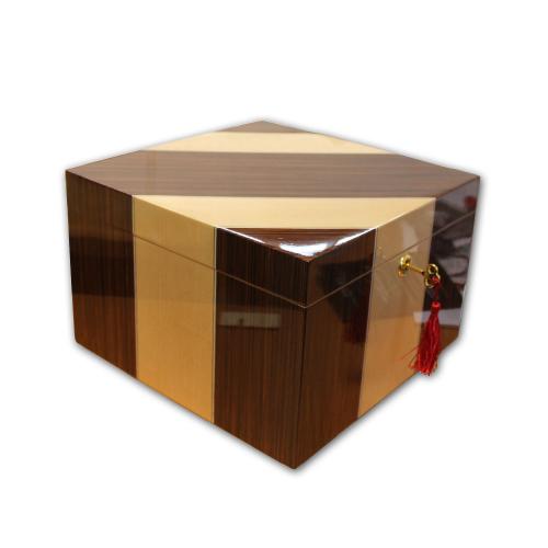 Prestige Viceroy Iron Wood High Lacquer Finish Humidor - 110 Cigar Capacity